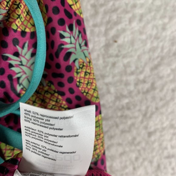 Speedo Swimsuit Womens 28 Pineapple Stretch Tie Back Endurance‎ One Piece 8081 - Picture 5 of 6